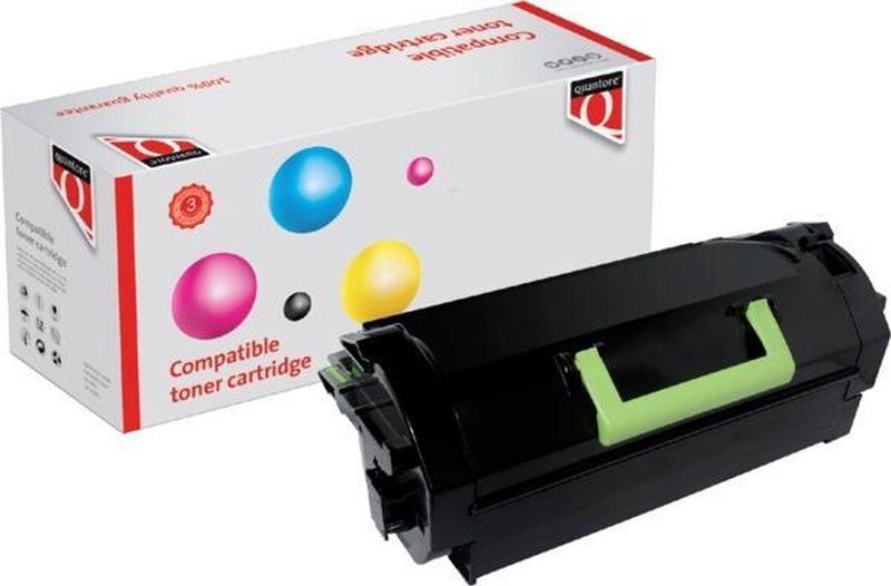 Quantore - Tonercartridge - Zwart - Alternatief voor Lexmark 52D0HA0 - 25000 pagina's