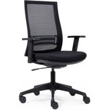 E-Bureaustoel - Samba bureaustoel netbespannen rugleuning zonder armleggers zwart ergonomisch thuiswerken
