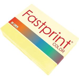 Kopieerpapier fastprint a4 80gr geel | Pak a 500 vel | 5 stuks