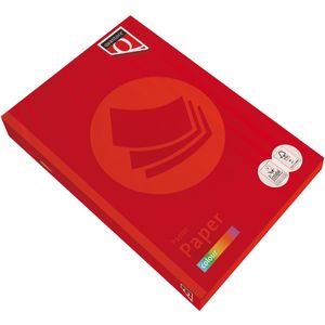 Kopieerpapier Quantore Colour A3 80gr felrood 500 vel | 5 stuks