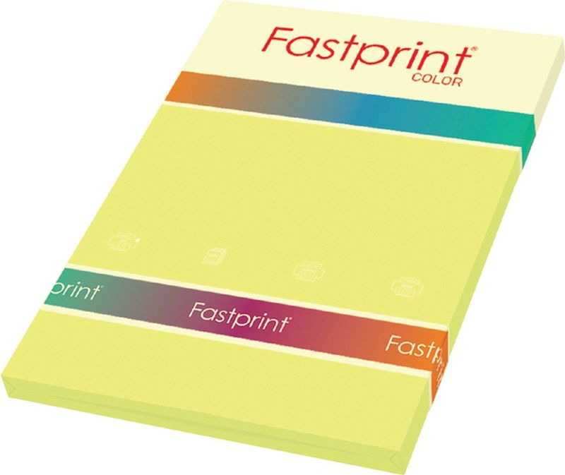 Fastprint - A4 - Kopieerpapier - Geel - 80 gram - 100 vel