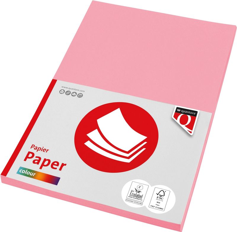 Quantore - Colour A4 - Kopieerpapier - Roze - 160 gram - 50 vel