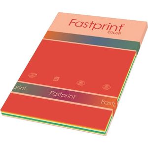 Kopieerpapier Fastprint A4 80gr 10kleuren x25vel 250vel