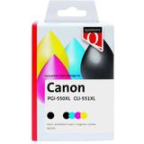 Inktcartridge Quantore Canon PGI-550XL CLI-551XL zwart + 4 kleuren