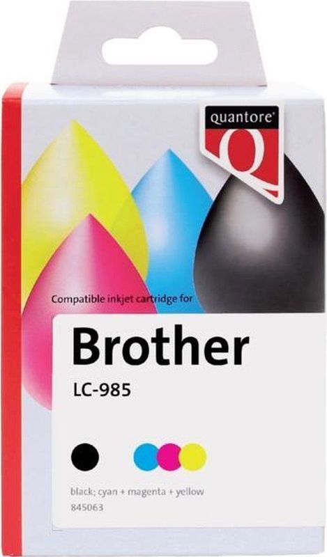 Quantore - LC-985 - Inktcartridge - Zwart - Alternatief
