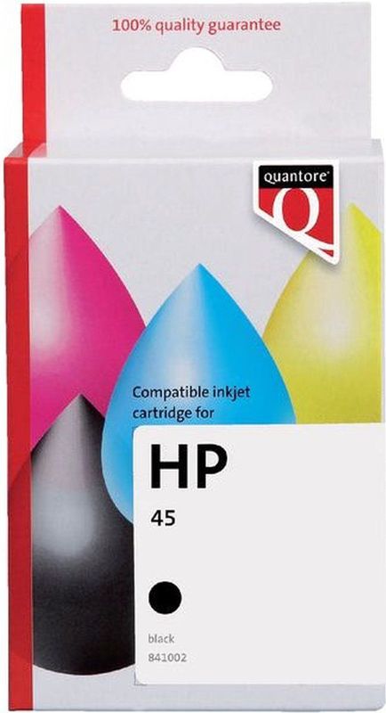 Inktcartridge quantore hp 45 51645cn zwart | 12 stuks