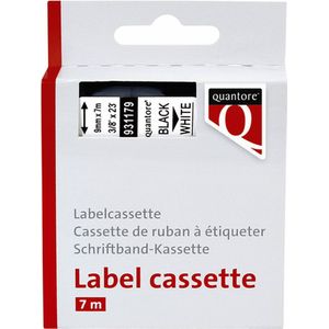 Labeltape quantore 40913 9mmx7m wt/zw | 336 stuks