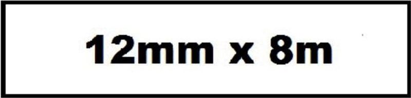 Quantore - TZe-231 - Labeltape - Wit met Zwarte Opdruk - 12mm x 8m - 200 Stuks