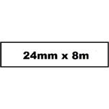 Labeltape quantore tze-251 24mmx8m zw/wt