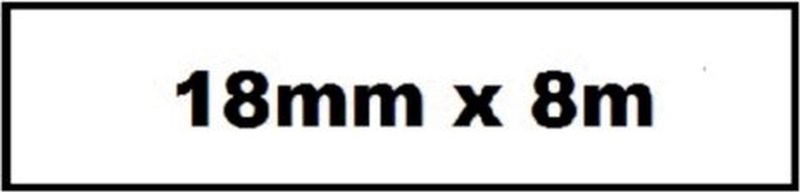 Quantore - TZe-241 - Labeltape - Wit/Zwart - 18mm x 8m