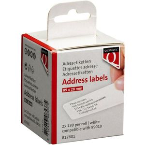 Label etiket quantore 99010 28x89mm adres wt