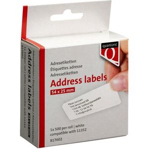 Label etiket quantore 11352 54mmx25mm retour wt