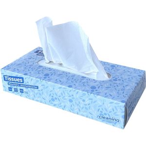Cleaninq - Facial Tissues - Wit - Hoogwaardig Cellulose - 2-laags - 40 Doosjes
