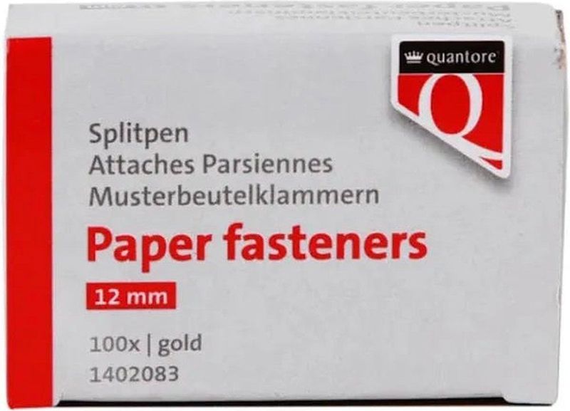 Splitpen Quantore 12mm 100 stuks goud
