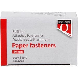 240x Splitpen Quantore 19mm 100 stuks goud