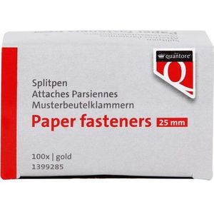 Splitpen quantore 25mm goud 100 stuks