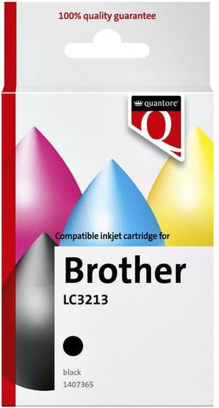 Quantore - Alternatief Inktcartridge - Zwart - Geschikt voor Brother LC3213 - 1 Stuk