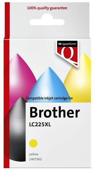 Inktcartridge quantore brother lc225xl geel