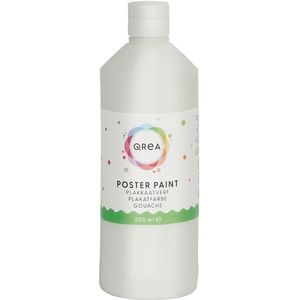 Plakkaatverf qrea wit 500ml
