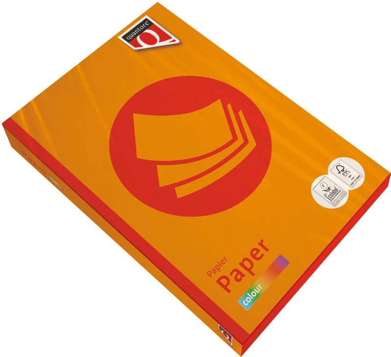 Kopieerpapier Quantore Colour A4 80gr oranje 500 vel
