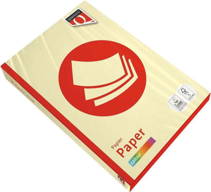 Kopieerpapier Quantore Colour A3 80gr kanariegeel 500 vel
