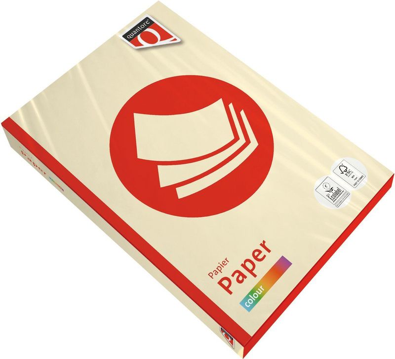 Quantore - Colour - Kopieerpapier - Ivoor - 160 gram - 5 stuks