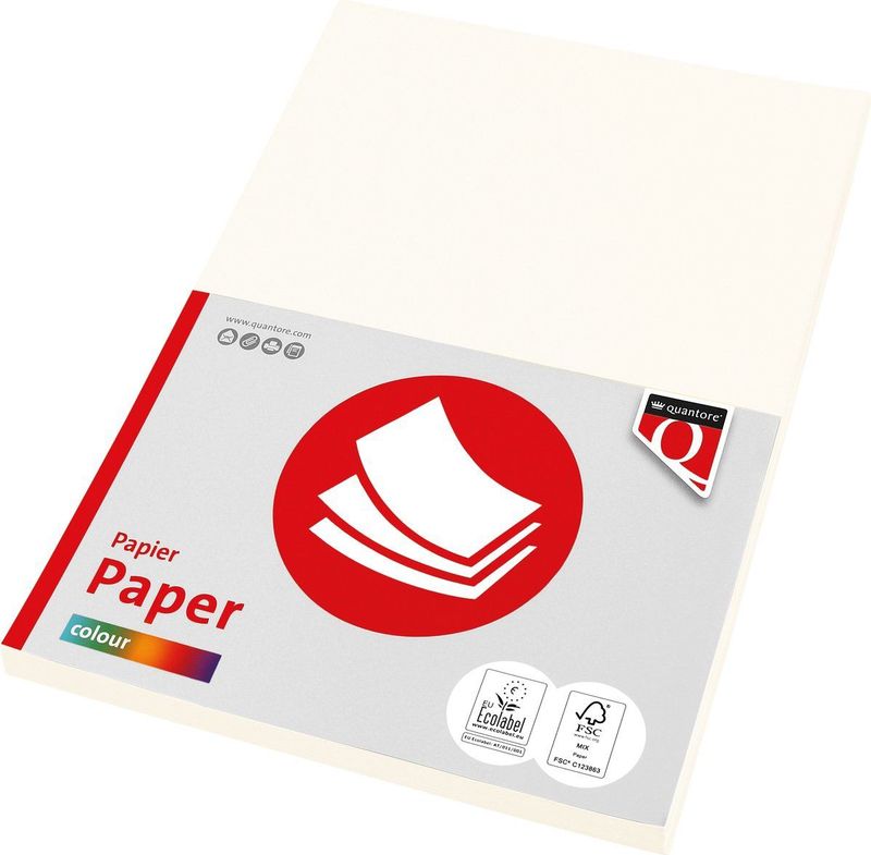Quantore - Col-50 - Kopieerpapier - Roomwit - A4 - 160 gram