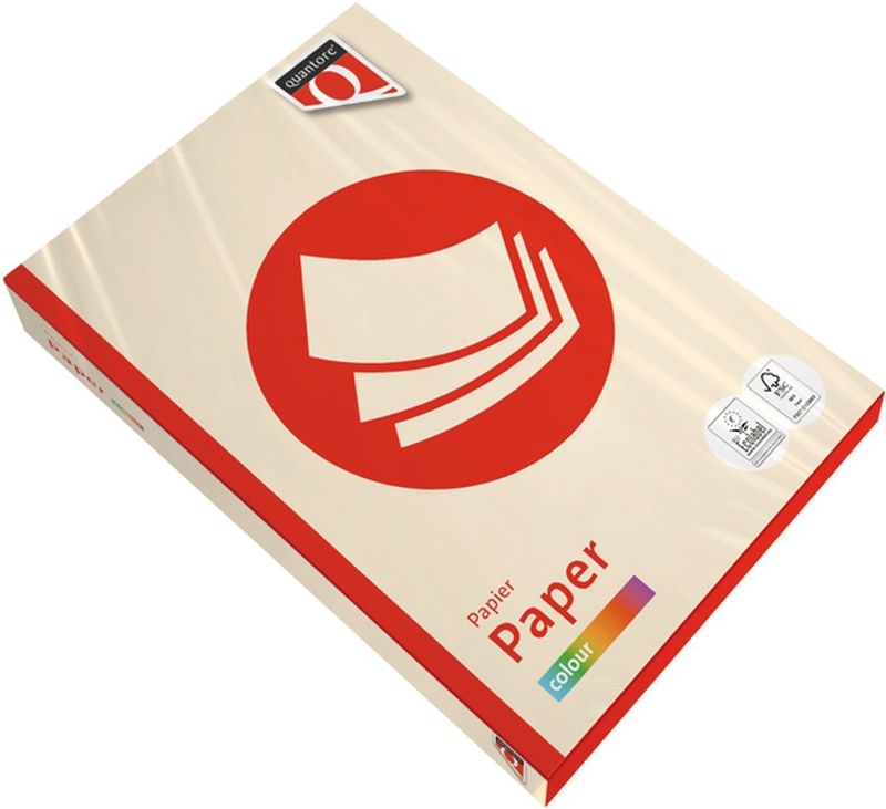 Quantore - Colour - Kopieerpapier - Creme - A4 - 160 gram - 5 Stuks