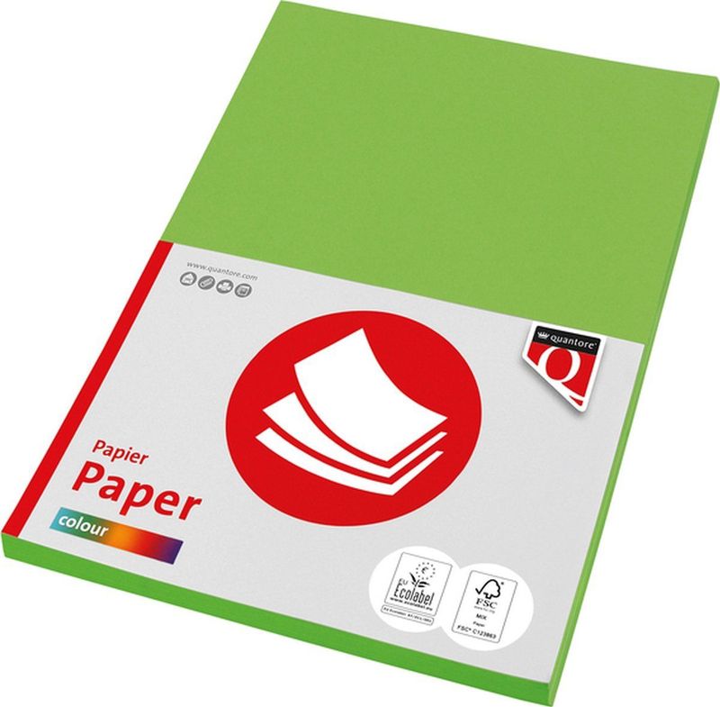 Quantore - Col-100 - Kopieerpapier - Helgroen - A4 - 120 gram