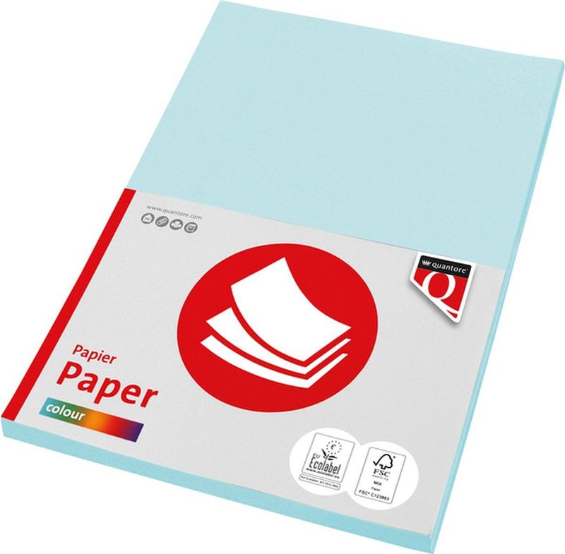 Quantore - Kopieerpapier - Lichtblauw - A4 - 120g - 10 Stuks