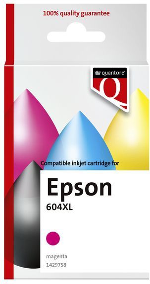 Quantore - Inktcartridge - Rood - Alternatief voor Epson 604XL