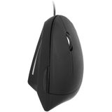 Quantore - Ergonomische Muis - Zwart - Bedraad - USB-A