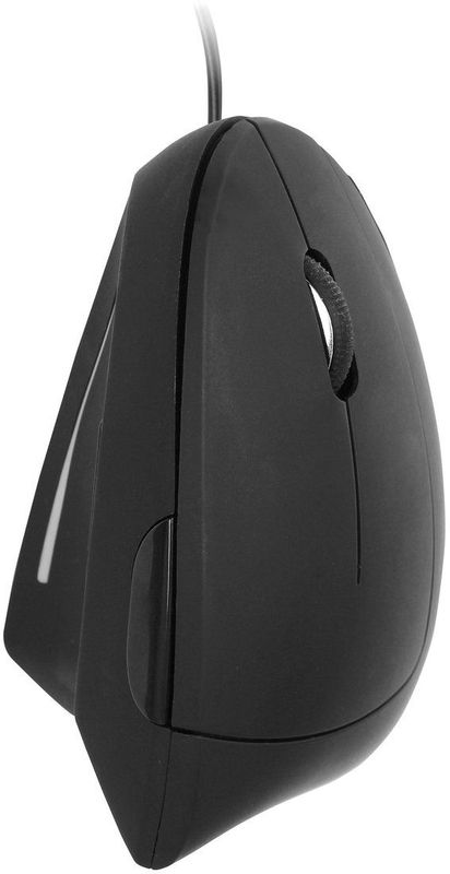 Quantore - Ergonomische Muis - Zwart - Bedraad - USB-A