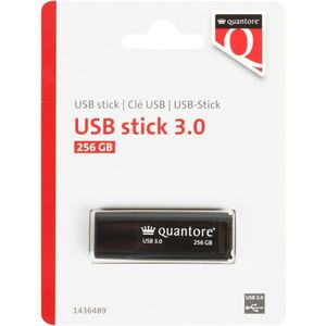 Quantore - USB-stick - Zwart - 256GB - USB 3.0