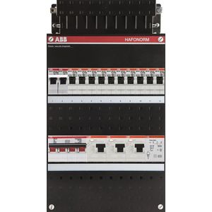ABB busboard groepenkast 3 fase 10 groepen + fornuisgroep + beltrafo 220 x 390