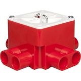 Inbouwdoos - Rood - Kunststof - Brandwerend - Vierkant