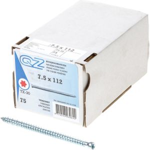 Kozijnschroef QZ geg 7.5x112 ck t30