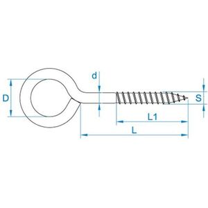 Zware Schroefogen - Gegalvaniseerd - Voor Binnen- en Buitengebruik