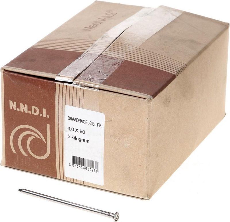 Van der Loo Draadnagel platkop blank x 90mm 5kg