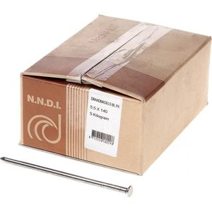 Van der Loo Draadnagel plat geruite kop blank x 140mm