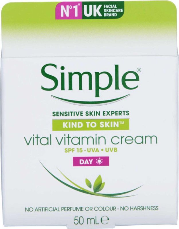 Simple - Vital Vitamin Cream - Dagcrème - SPF15 - UVA-UVB