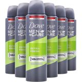 Dove Men+Care Extra Fresh Anti-Transpirant Deodorant Spray - 6 x 150 ml - Voordeelverpakking