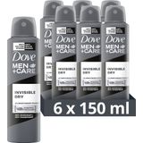 6x Dove deodorant spray Invisible Dry for men (150 ml)