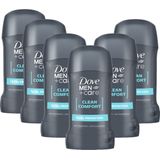 Dove Men +Care Clean Comfort Deo Stick - 48H Anti transpirant / Perspirant /Voordeelverpakking - 6 x 50ml