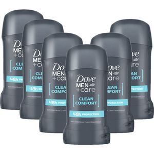 Dove Men +Care Clean Comfort Deo Stick - 48H Anti transpirant / Perspirant /Voordeelverpakking - 6 x 50ml