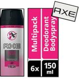 Axe anarchy for her Body Spray - 150 ml - deodorant - 6 st - Voordeelverpakking