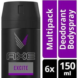 Axe Men Deodorant/Bodyspray Excite, verpakking van 3 stuks, 150 ml