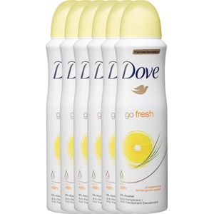 Dove go fresh grapefruit Women  - 150 ml - deodorant spray - 6 st - Voordeelverpakking