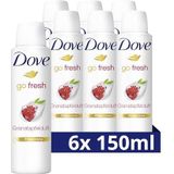 Dove Go Fresh Pomegranate & Lemon Verbena Women - 6 x 150 ml - Deodorant Spray - Voordeelverpakking