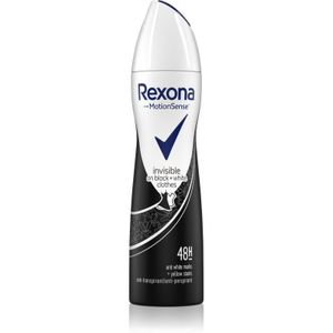 Rexona Invisible on Black + White Clothes Antiperspirant Anti transpirant in Spray (48h) 150 ml